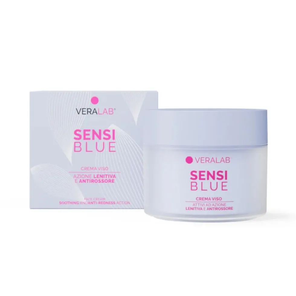 VeraLab Sensi Blue Crema Viso Lenitiva e Anti-rossore, 50ml
