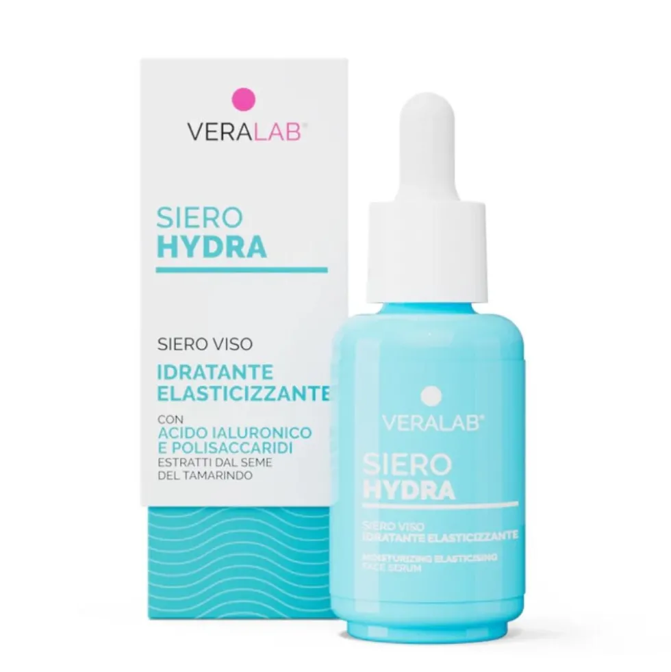 VeraLab Siero #Hydra Siero Viso Idratante con Acido Ialuronico, 30ml