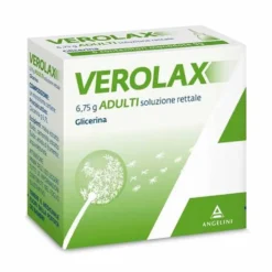 Verolax Adulti 6,75g Glicerina Soluzione Rettale Trattamento Stitichezza, 6 Contenitori Monodose da 9g
