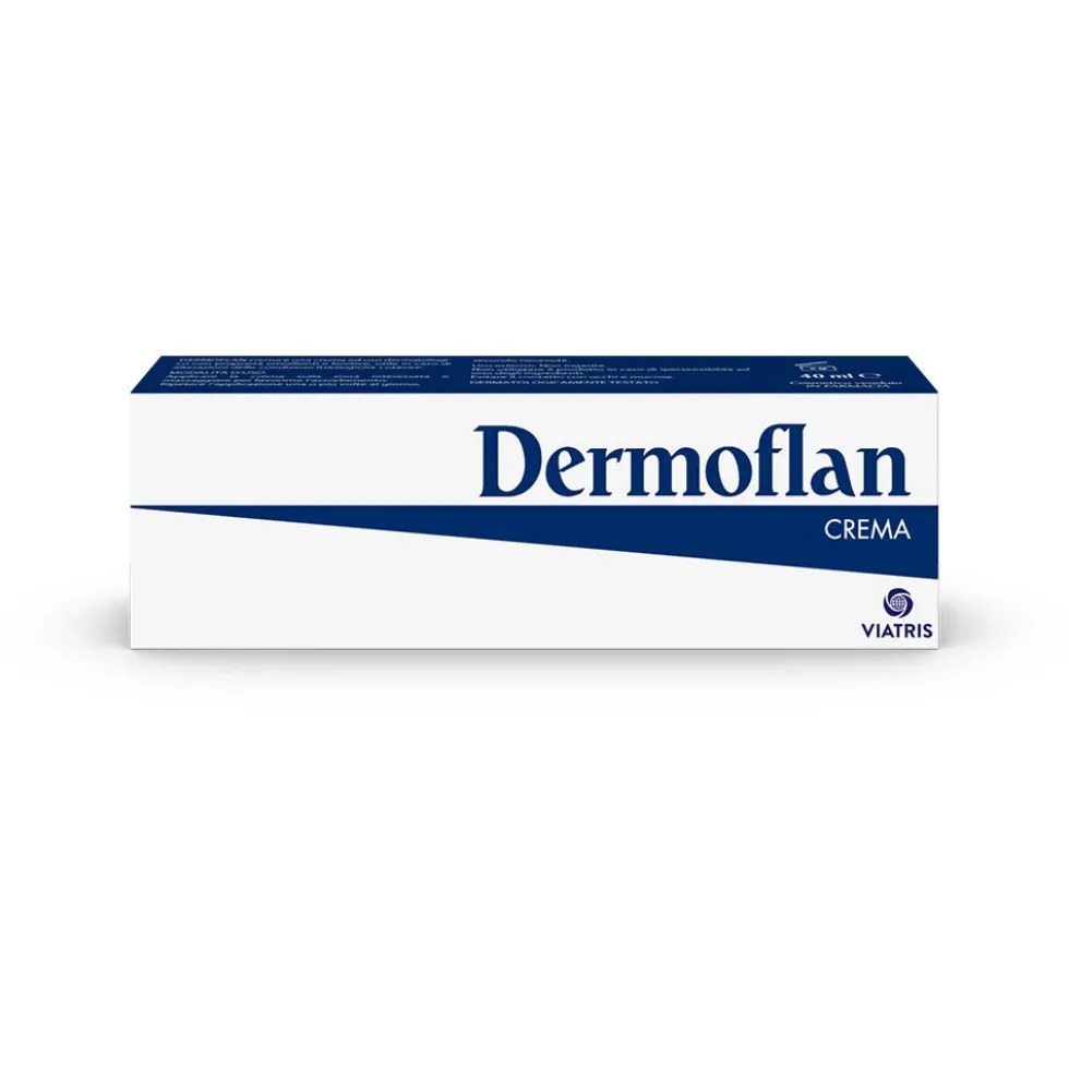 Viatris Dermoflan Crema Dermoprotettiva Lenitiva per Pelle Reattiva, 40ml
