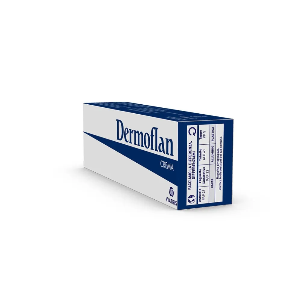 Viatris Dermoflan Crema Dermoprotettiva Lenitiva per Pelle Reattiva, 40ml