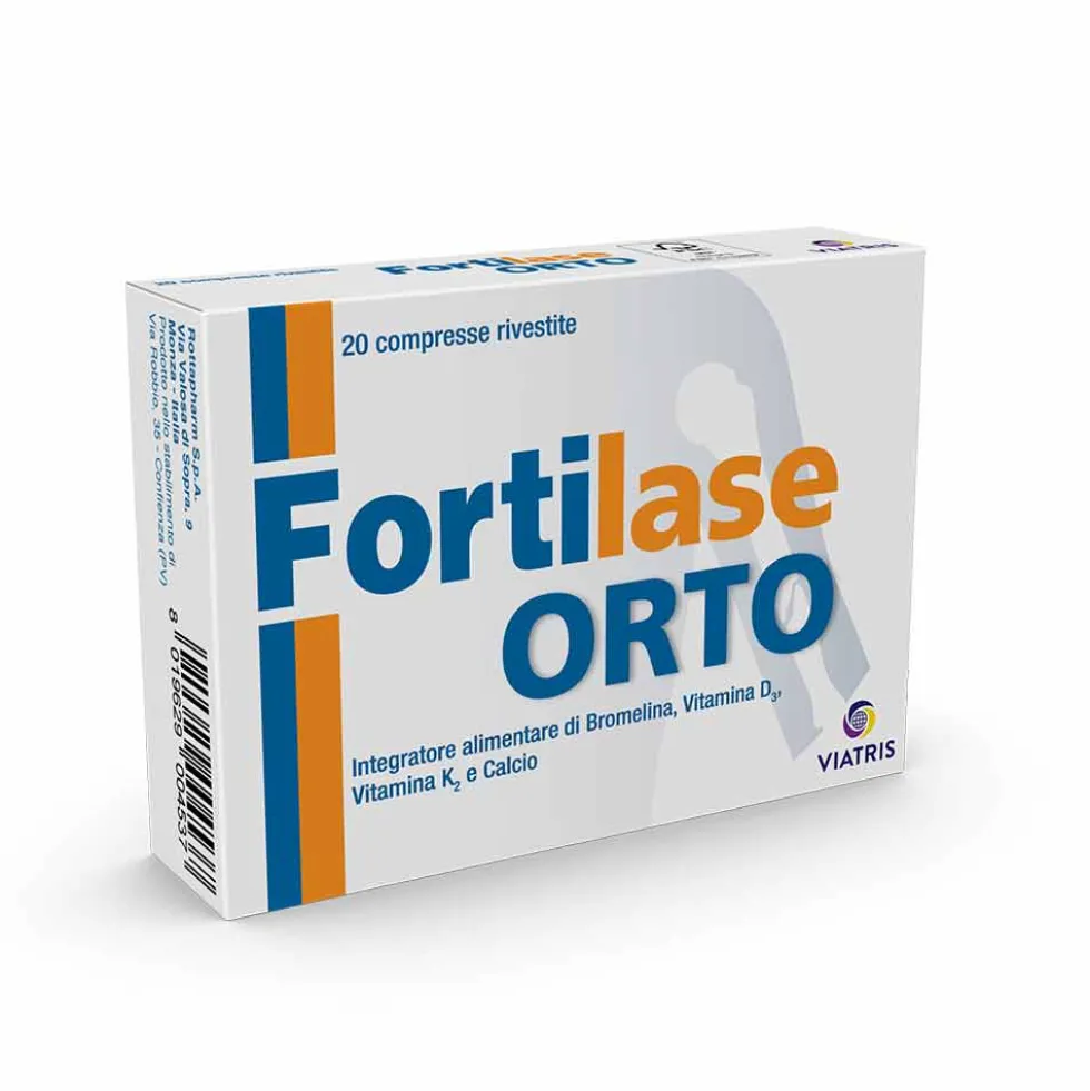 Viatris Fortilase Orto Integratore Bromelina Vitamine, 20 Compresse