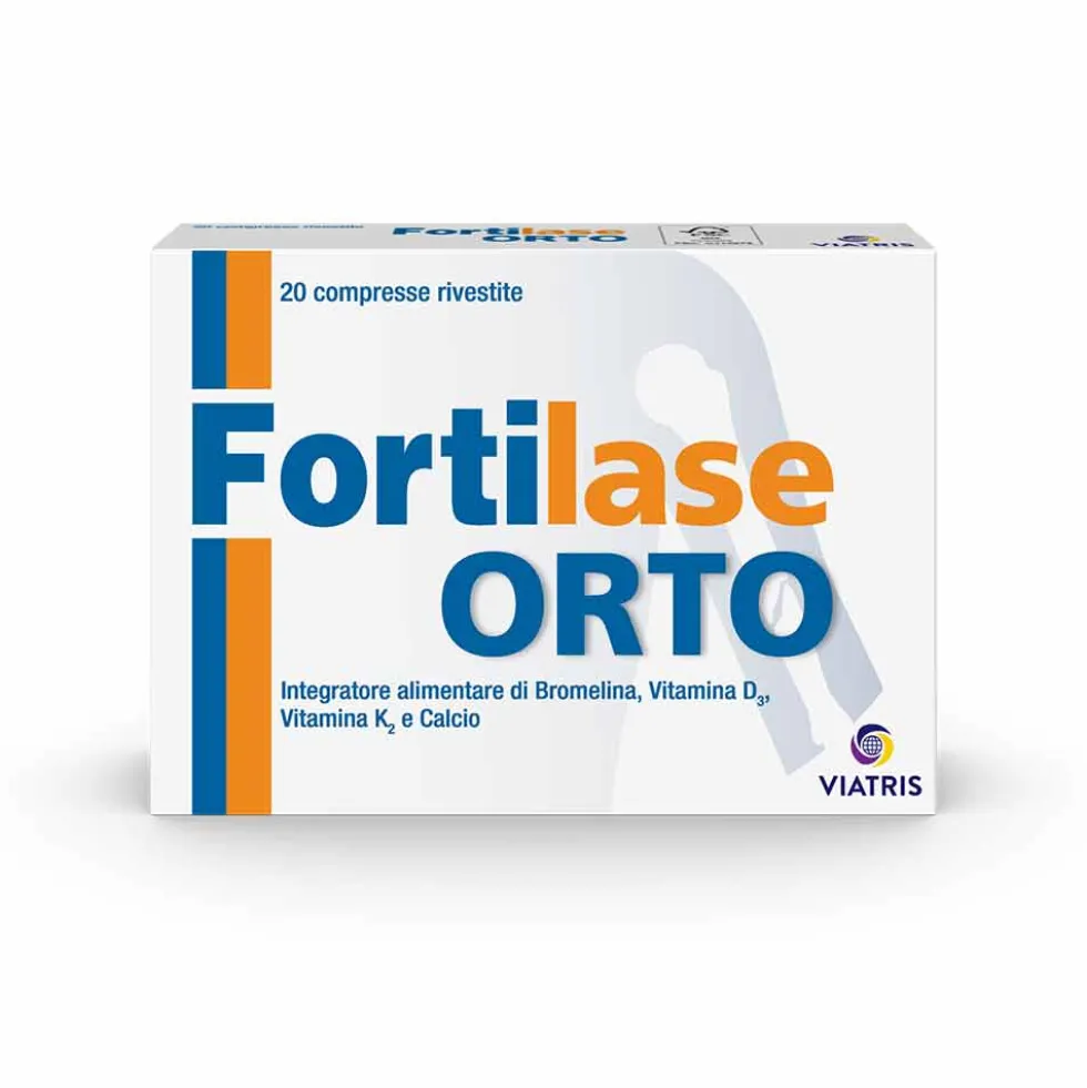 Viatris Fortilase Orto Integratore Bromelina Vitamine, 20 Compresse