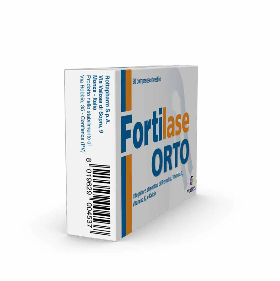 Viatris Fortilase Orto Integratore Bromelina Vitamine, 20 Compresse