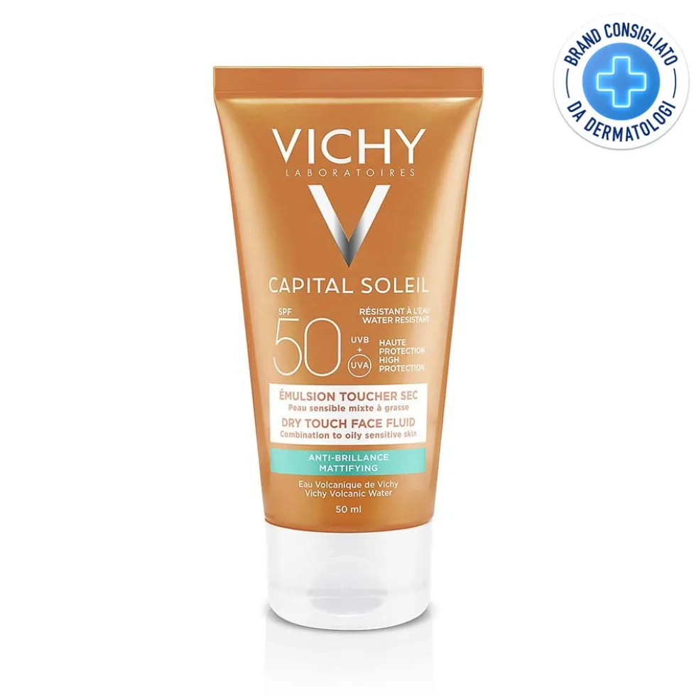 Vichy Capital Soleil BB - Emulsione solare colorata viso per protezione SPF 50 ed effetto mat, 50 ml