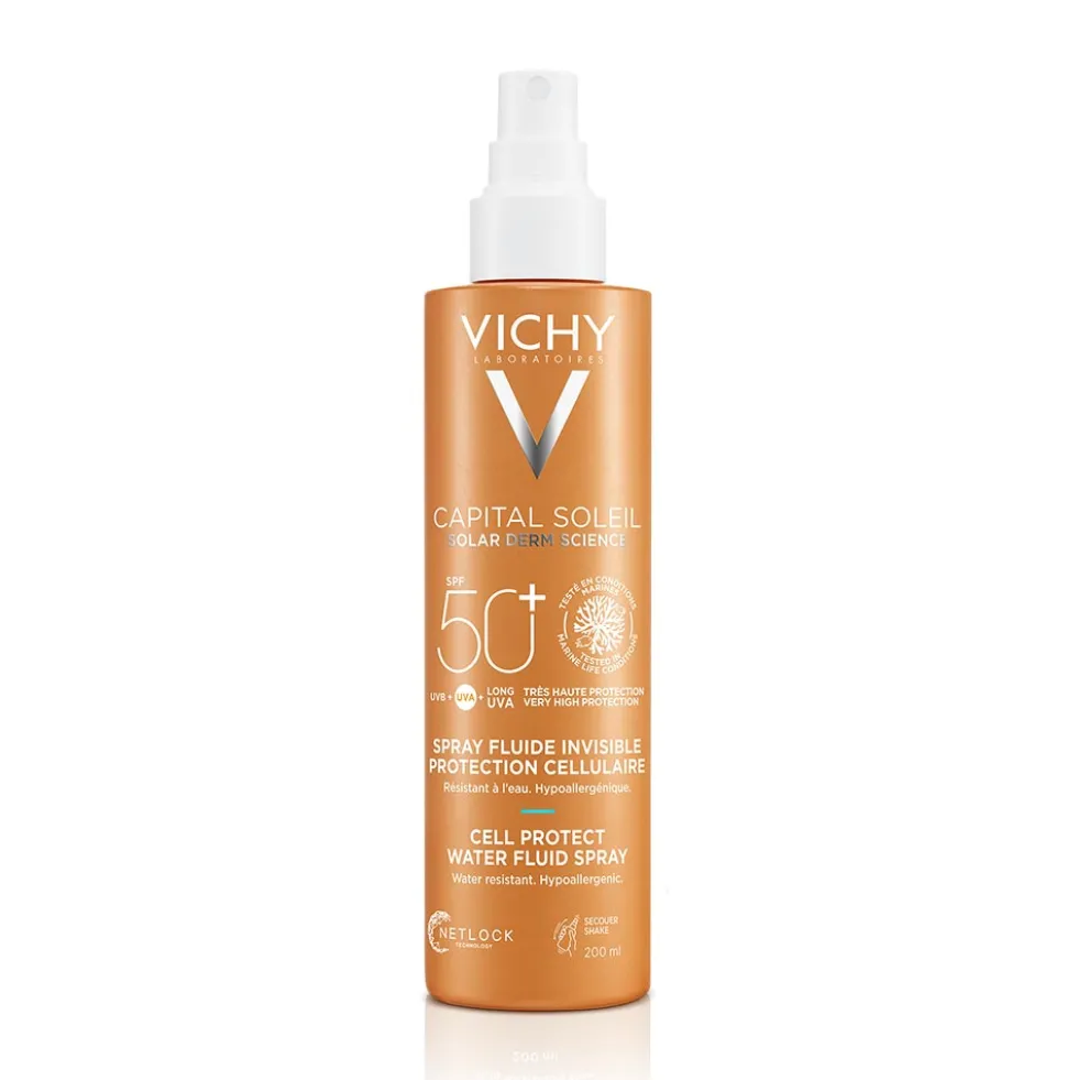 Vichy Capital Soleil - Cell Protect Fluido Ultra Leggero Spray SPF 50, 200ml