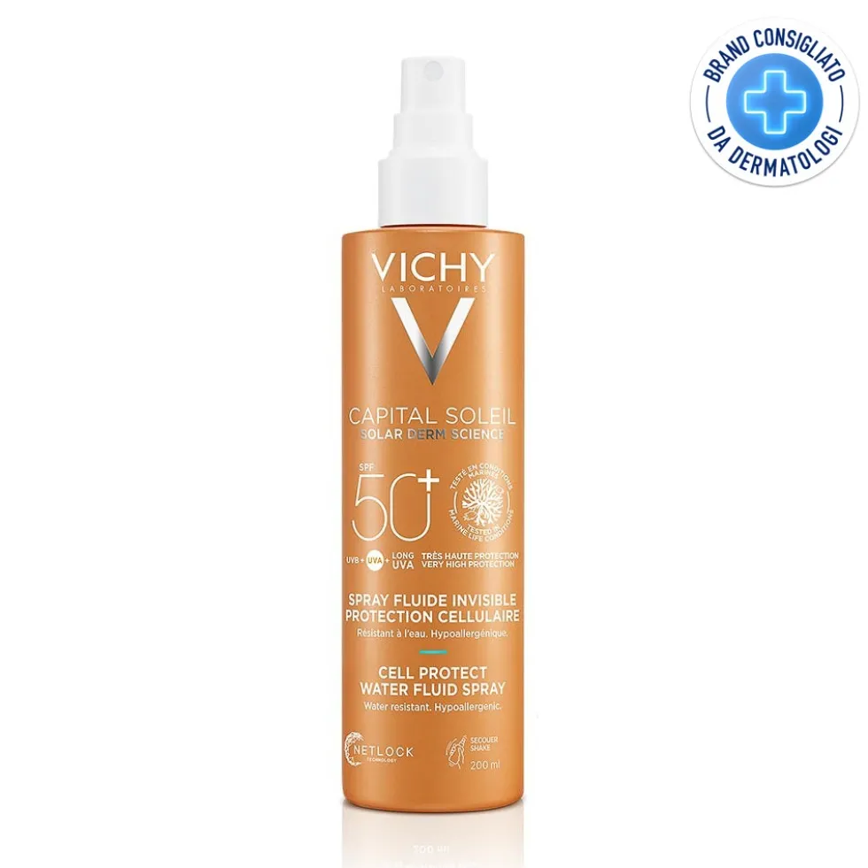 Vichy Capital Soleil - Cell Protect Fluido Ultra Leggero Spray SPF 50, 200ml