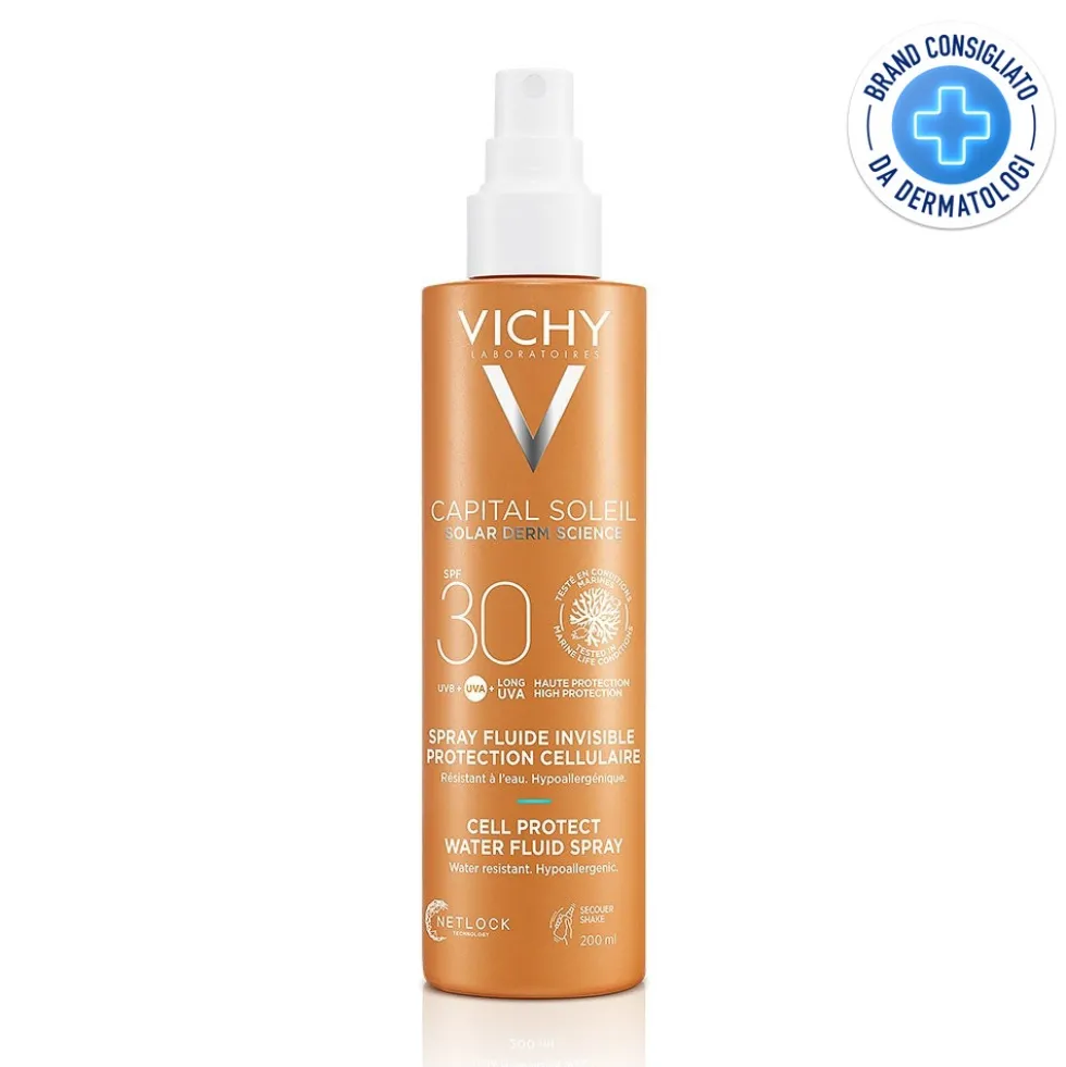 Vichy Capital Soleil - Cell Protect Fluido Ultra Leggero Spray SPF30, 200ml