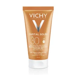 Vichy Capital Soleil - Emulsione solare per il viso anti-lucidità con protezione SPF 30, 50 ml