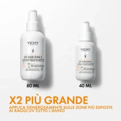 Vichy Capital Soleil - UV Age Fluido Anti-Fotoinvecchiamento SPF50 Solare Viso Anti-Invecchiamento, 80ml