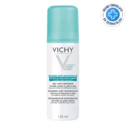 Vichy Deodorante Aerosol Antitraspirante 48H Anti Tracce Bianche e Gialle, 125ml
