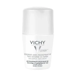 Vichy Deodorante Anti-Traspirante 48H Pelle Sensibile o Depilata Roll-On, 50ml