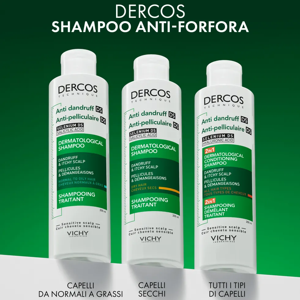 Vichy Dercos - DS Trattamento Antiforfora 2in1 Shampoo + Balsamo, 200ml