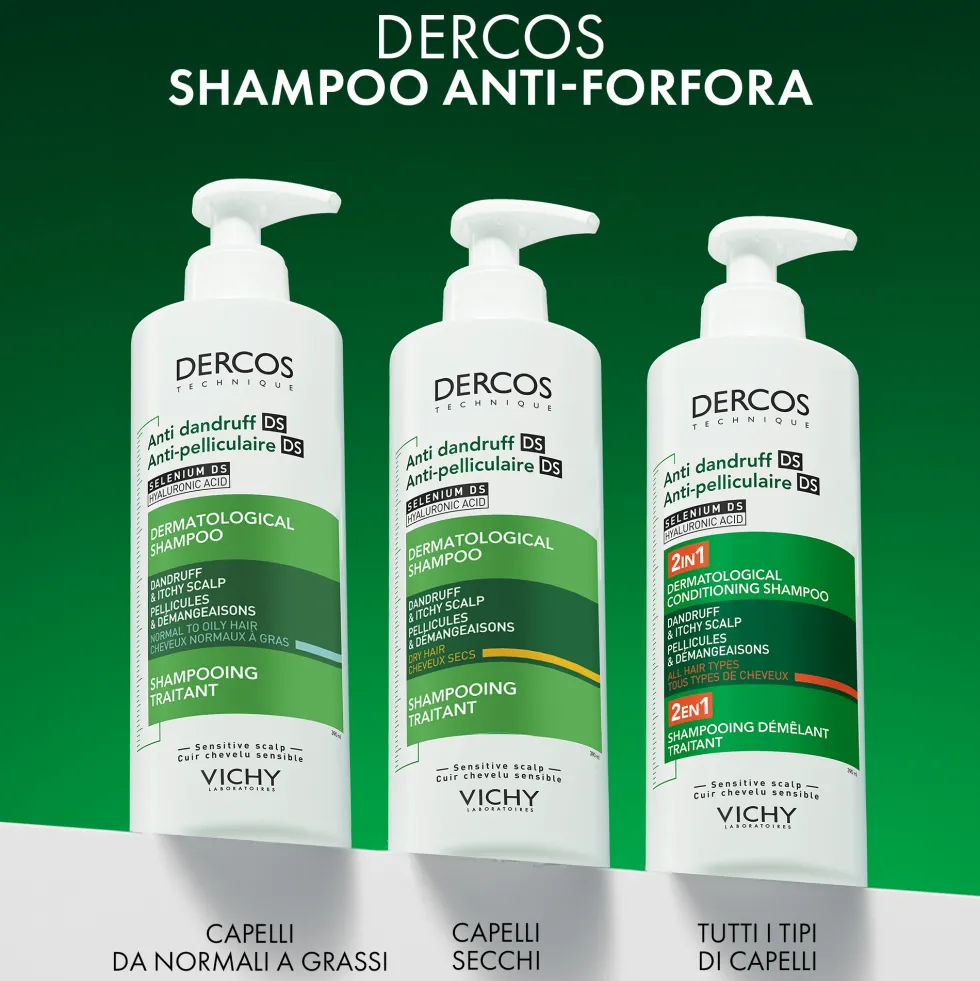 Vichy Dercos - DS Trattamento Antiforfora 2in1 Shampoo + Balsamo, 400ml