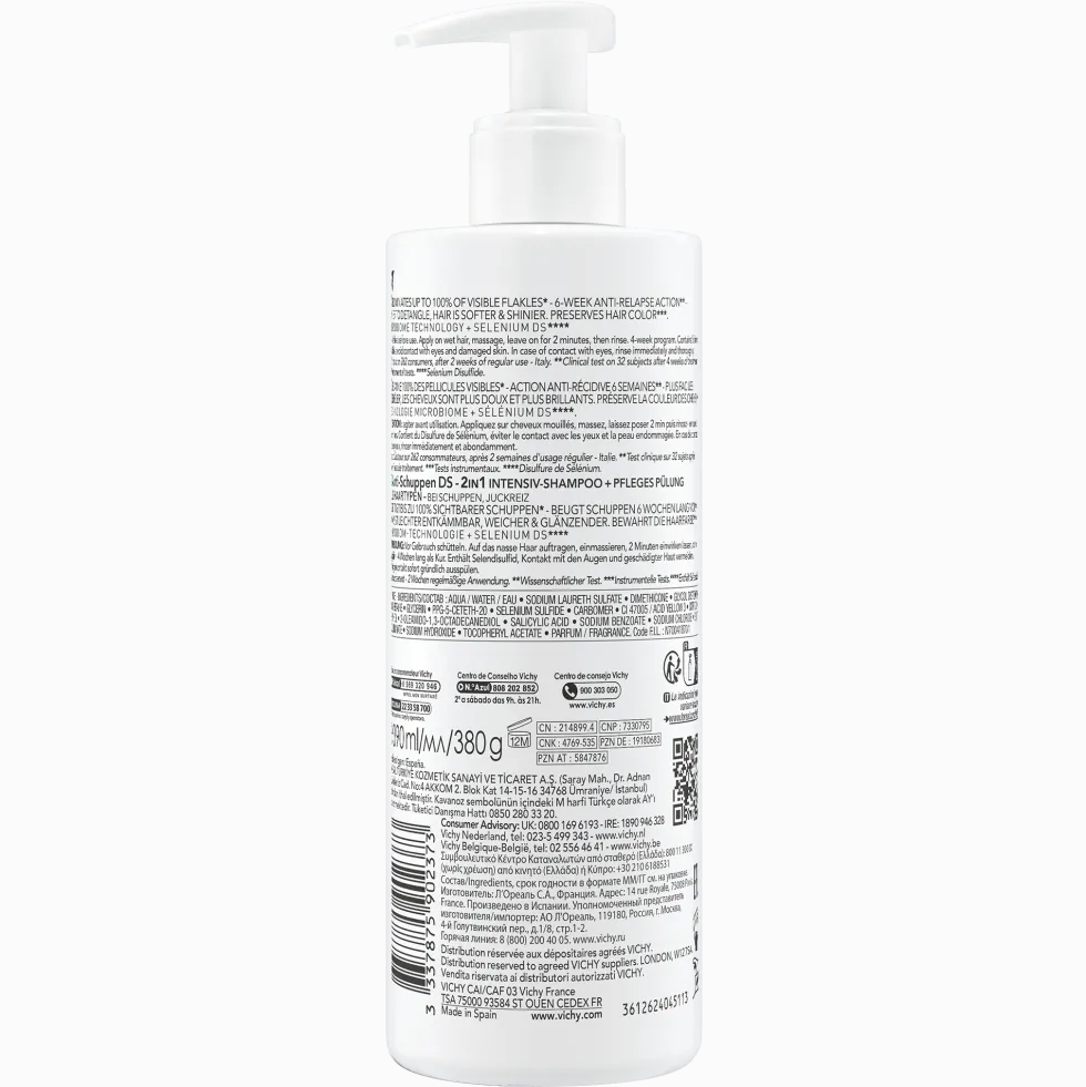 Vichy Dercos - DS Trattamento Antiforfora 2in1 Shampoo + Balsamo, 400ml