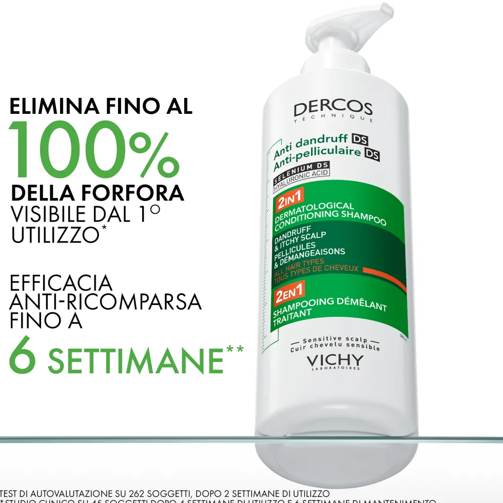 Vichy Dercos - DS Trattamento Antiforfora 2in1 Shampoo + Balsamo, 400ml