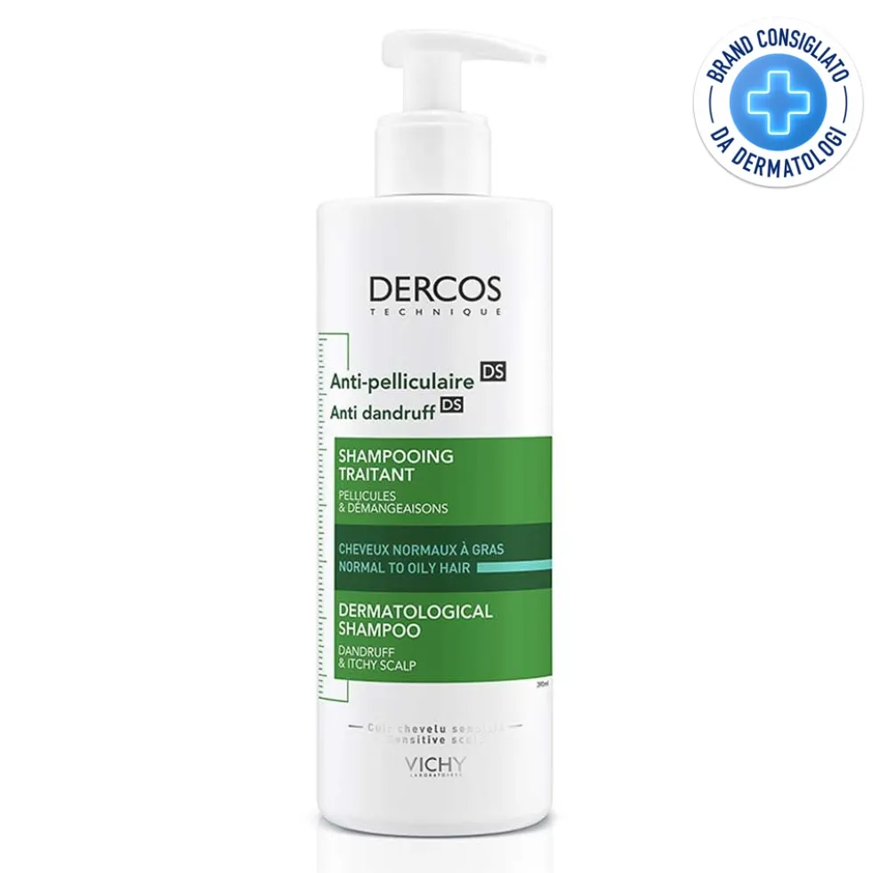 Vichy Dercos - DT Shampoo Antiforfora DS Capelli da Normali a Grassi, 390ml