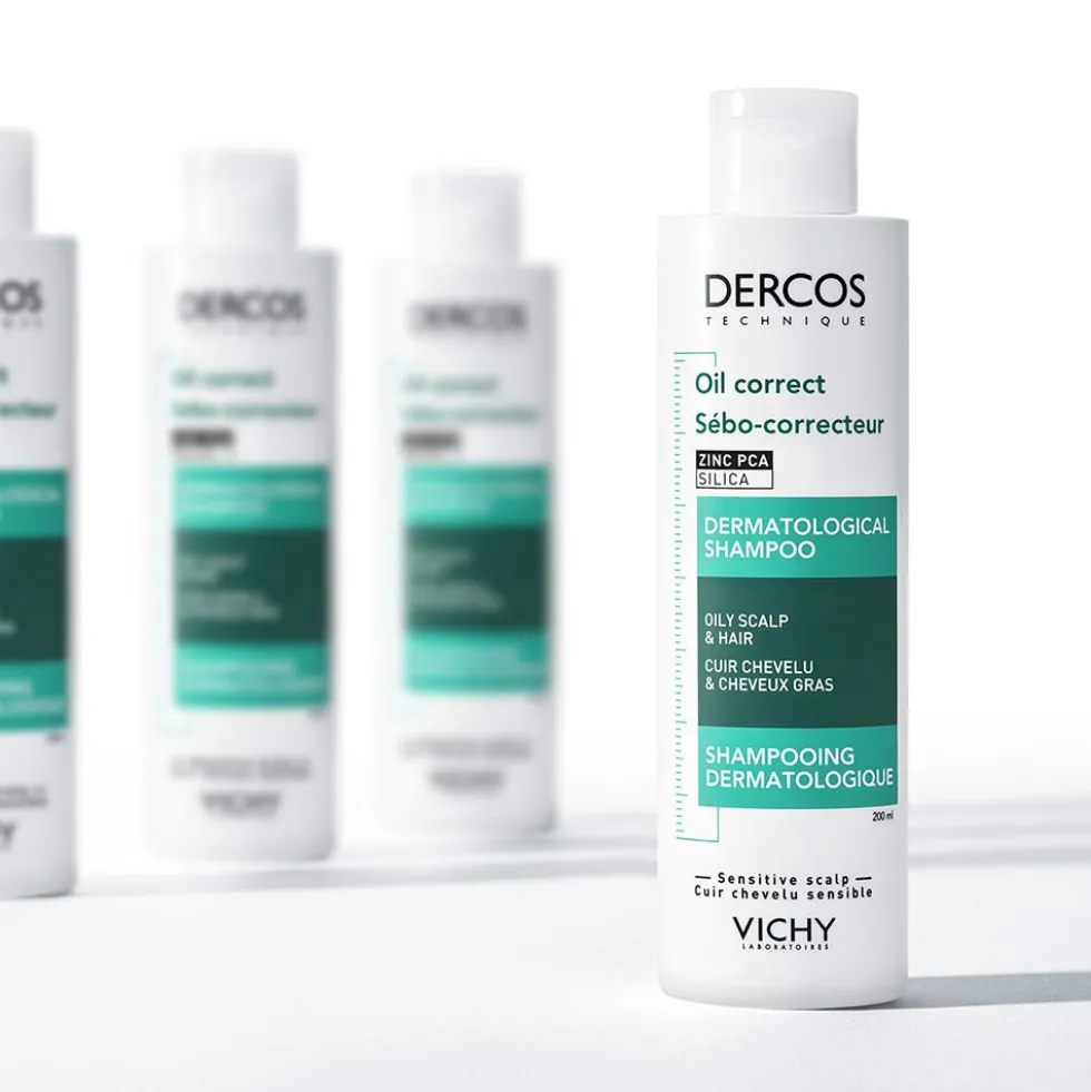 Vichy Dercos Technique - Oil Control Shampoo Sebo Regolatore Trattante, 200ml