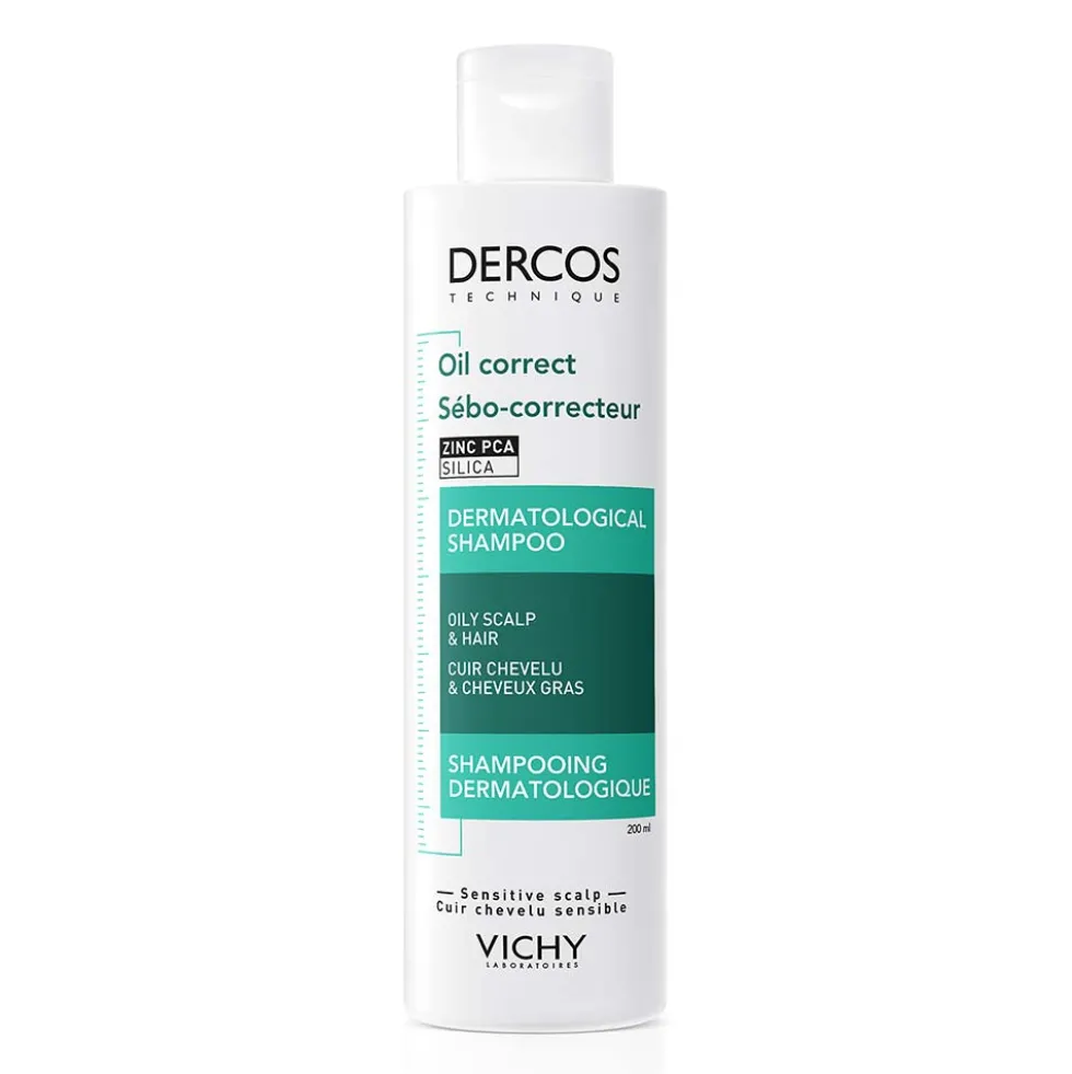 Vichy Dercos Technique - Oil Control Shampoo Sebo Regolatore Trattante, 200ml