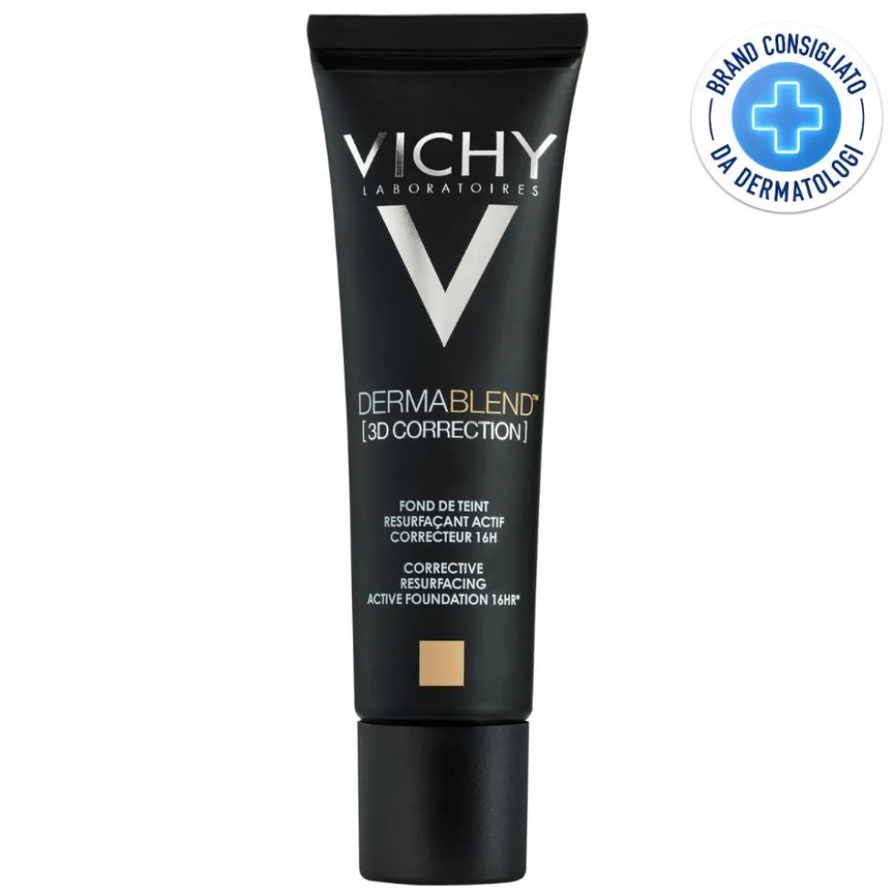 Vichy Dermablend - 3D Fondotinta Coprente per Pelle Grassa Tonalità 25, 30ml