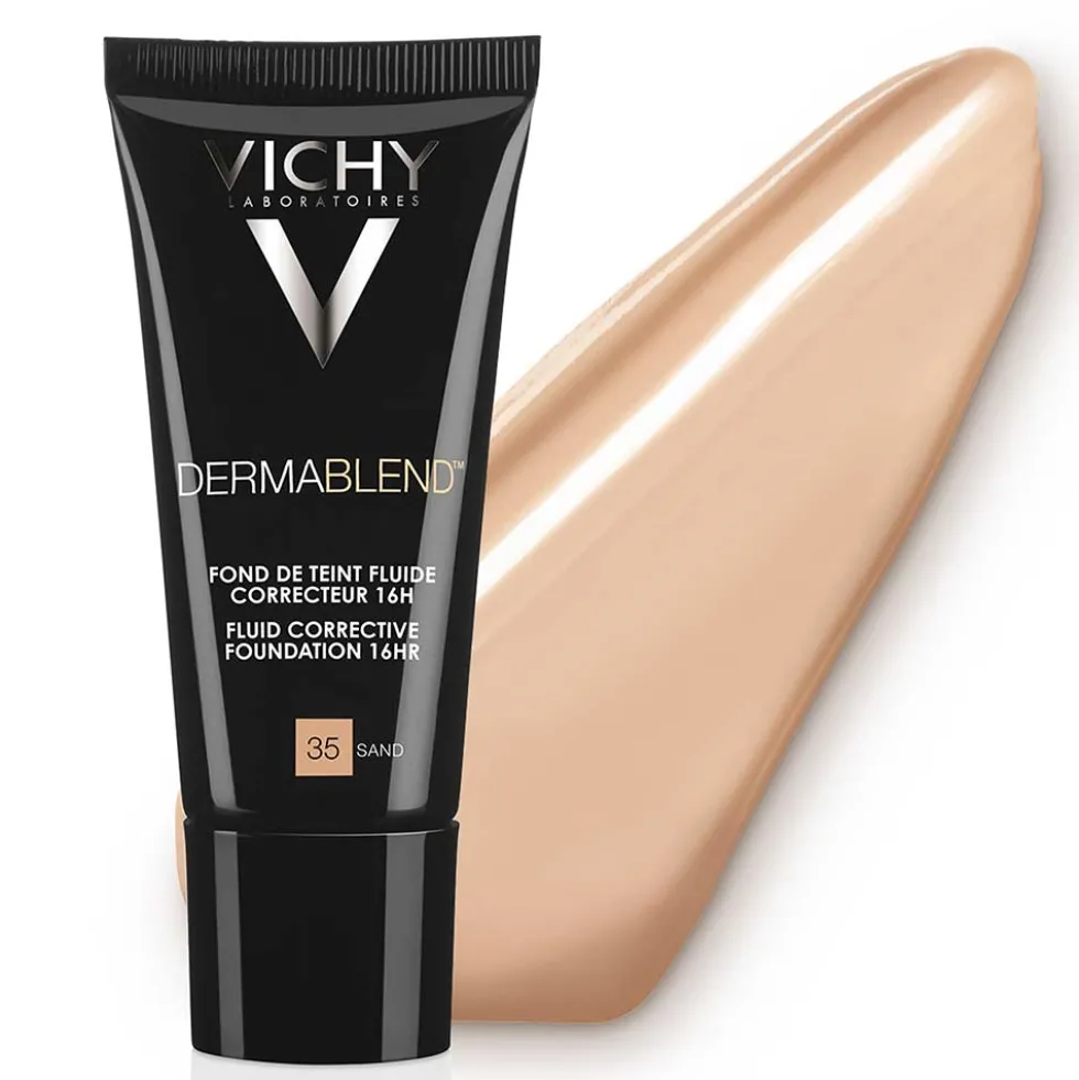 Vichy Dermablend - Fondotinta Correttore Fluido 16H Tonalità 35 Sand, 30ml