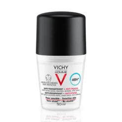 Vichy Homme - Deodorante Anti Macchie Roll On Anti-Traspirante 48H, 50ml