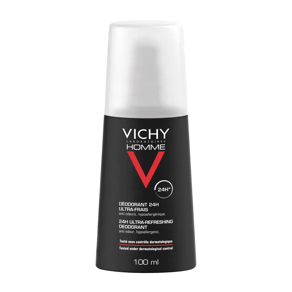 Vichy Homme - Deodorante 24H Ultra-Fresco Spray, 100ml