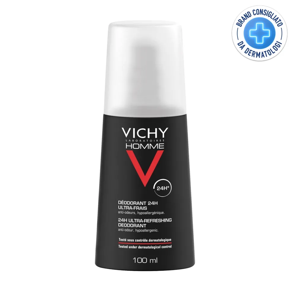 Vichy Homme - Deodorante 24H Ultra-Fresco Spray, 100ml
