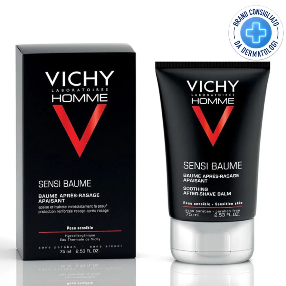Vichy Homme - Sensi Baume Mineral Ca Balsamo Dopobarba Lenitivo, 75ml
