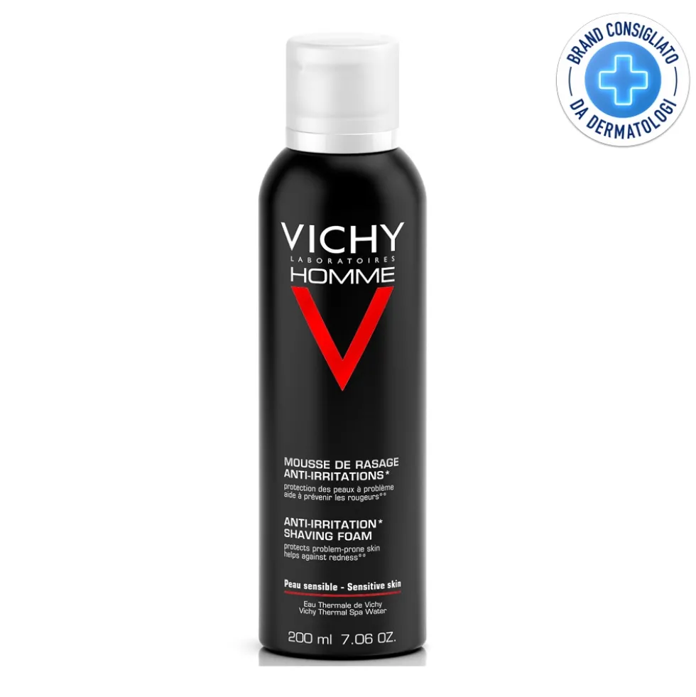 Vichy Homme - Sensi Shave Schiuma Da Barba Anti-Irritazioni, 200ml