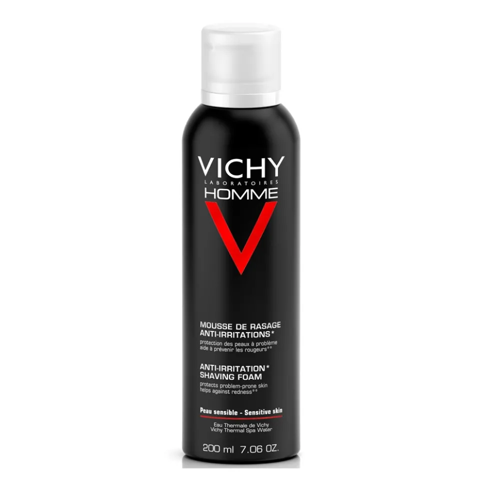 Vichy Homme - Sensi Shave Schiuma Da Barba Anti-Irritazioni, 200ml