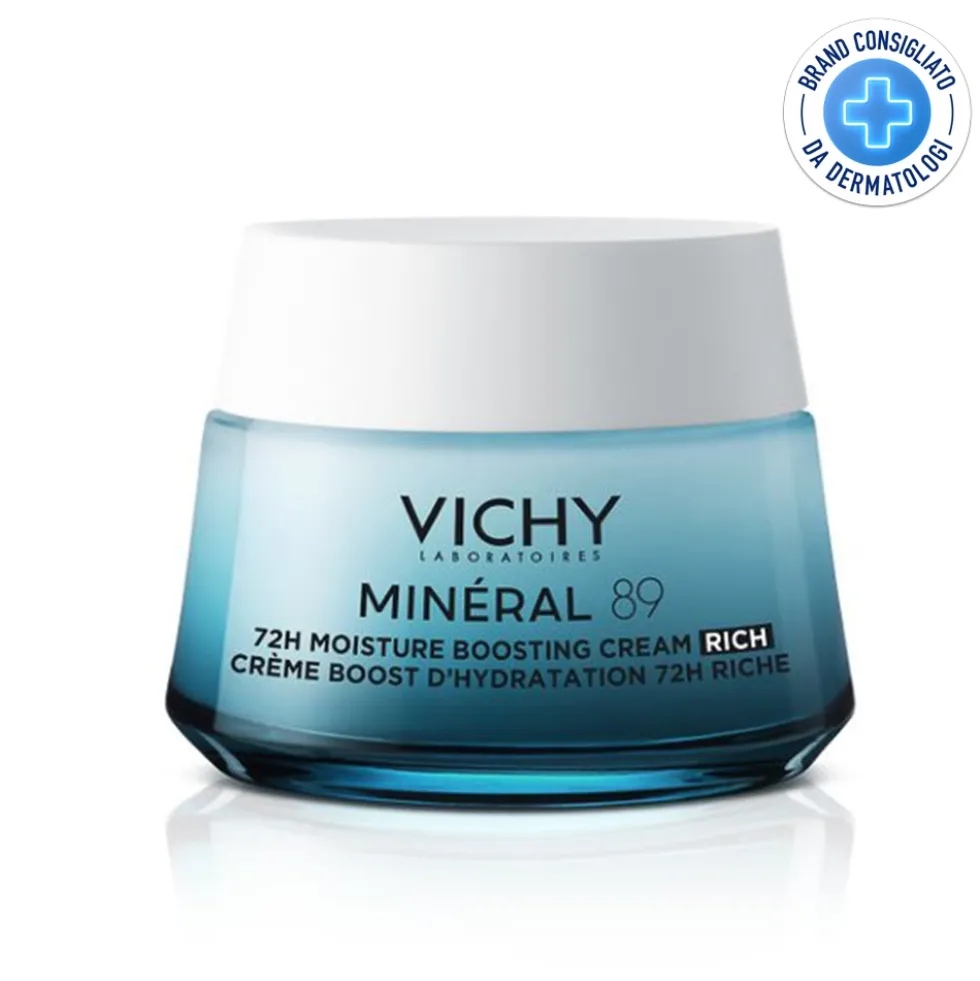Vichy Minéral 89 - Crema Idratante 72H Ricca, 50ml