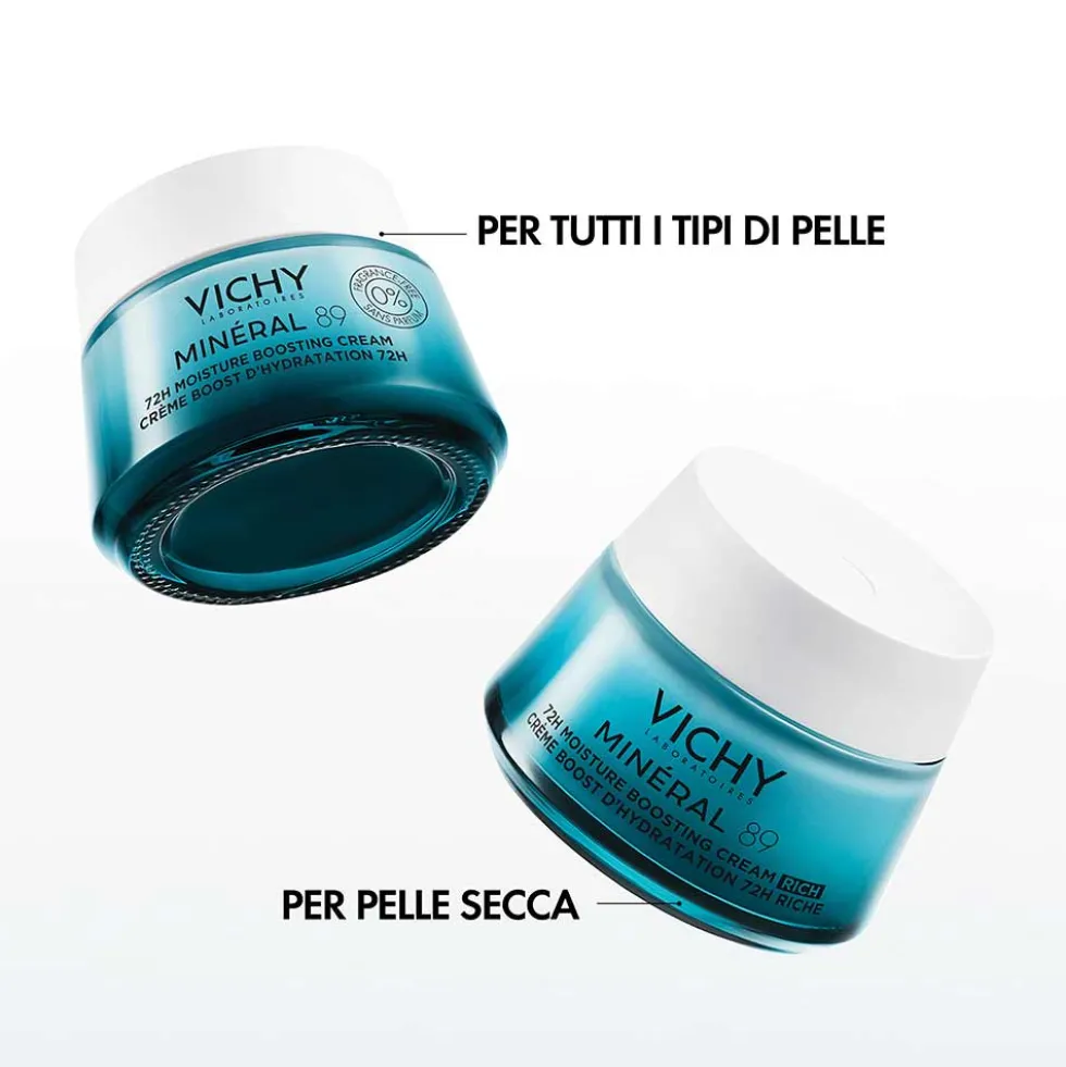 Vichy Minéral 89 - Crema Idratante 72H Ricca, 50ml