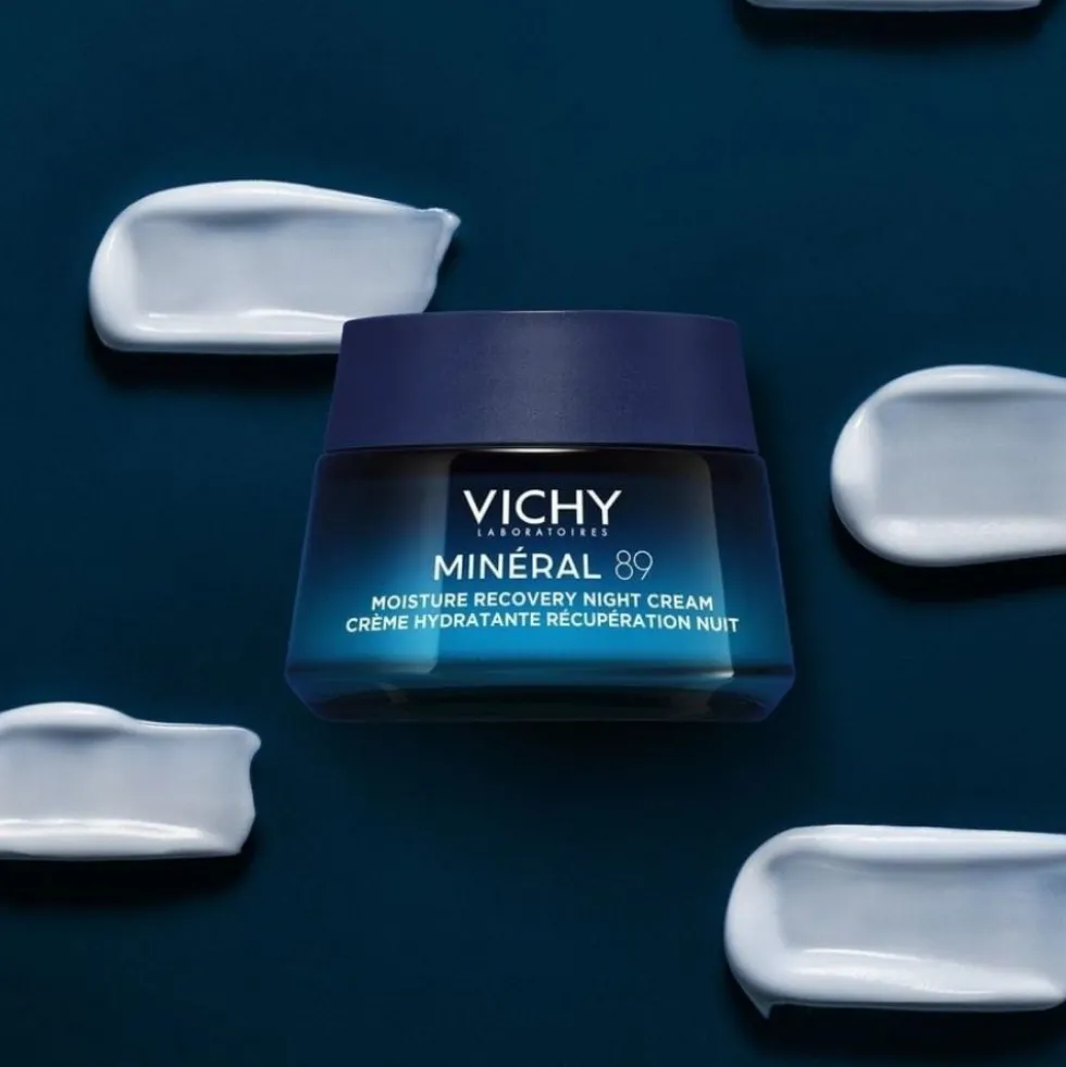 Vichy Minéral 89 - Crema Notte Idratante Effetto Rigenerante, 50ml
