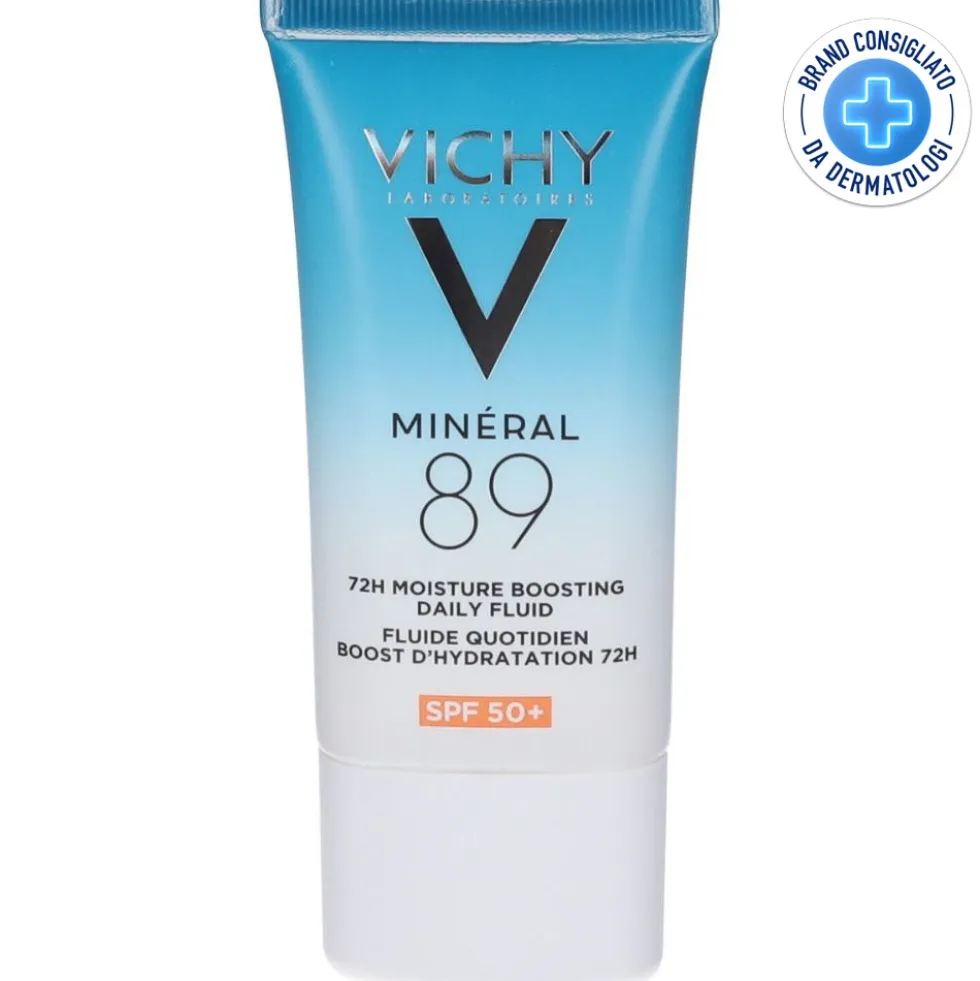 Vichy Minéral 89 - Fluido Quotidiano Booster di Idratazione 72H SPF50+, 50ml
