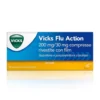 Vicks Flu Action Compresse Raffreddore e Influenza 200mg + 30mg Ibuprofene e Pseudoefedrina Cloridrato, 12 Compresse Rivestite