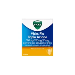 Vicks Flu Tripla Azione Bustine Raffreddore e Influenza, 10 Bustine