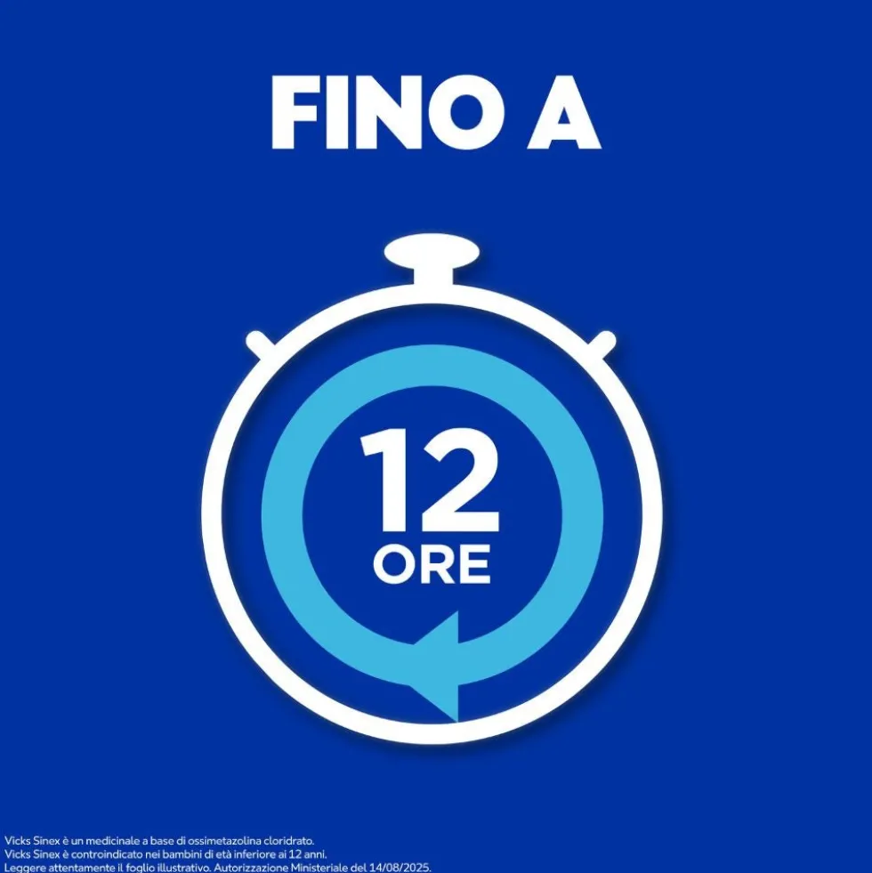 Vicks Sinex 0,05% Spray Nasale Decongestionante Soluzione Raffreddore, 10ml