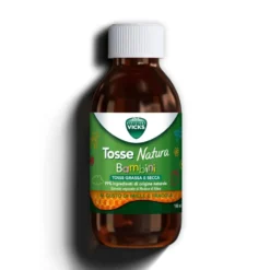 Vicks Tosse Natura Bambini - Sciroppo per la tosse secca e grassa al miele e fragola, 140 ml
