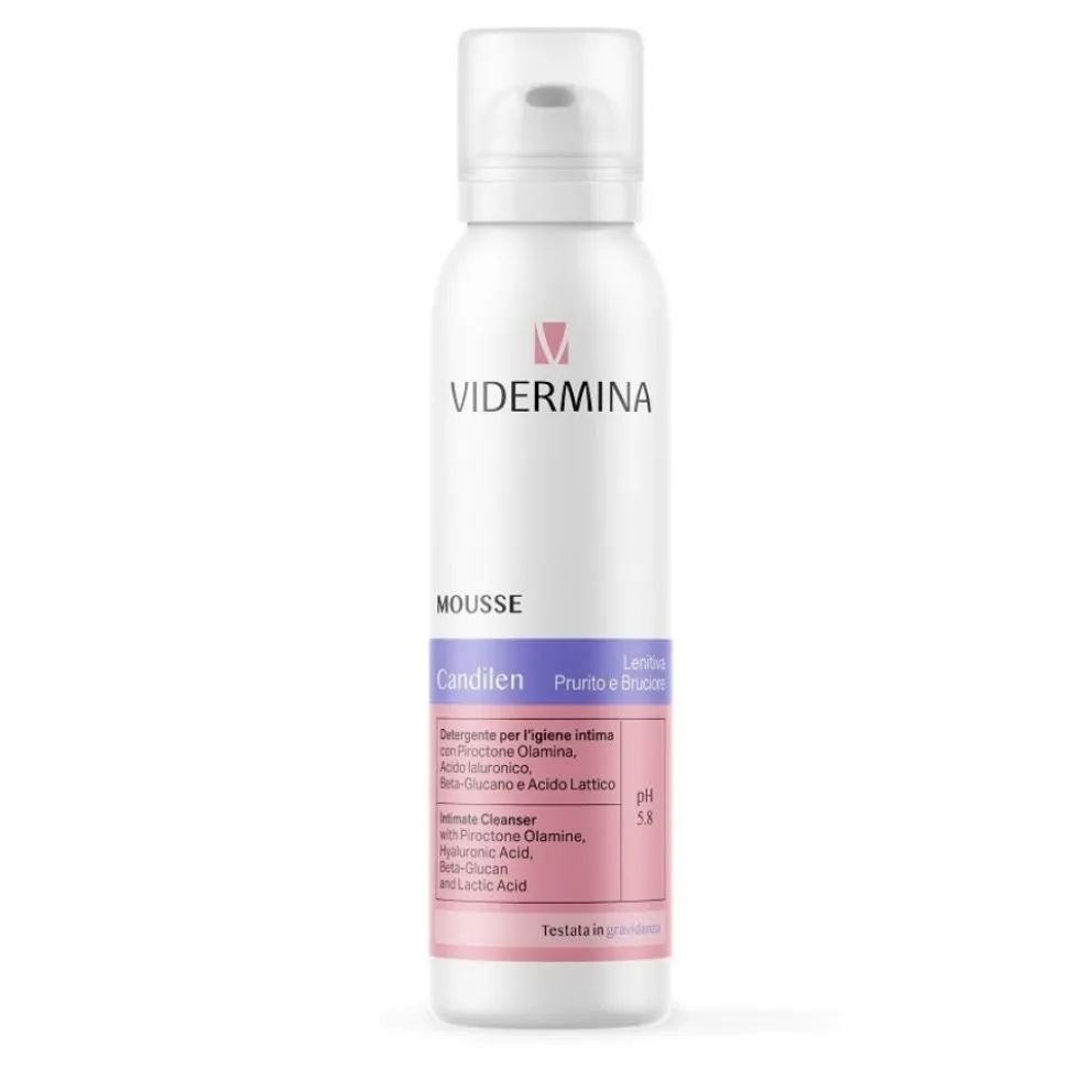 Vidermina Candilen Mousse Detergente Lenitiva per Prurito e Bruciore,