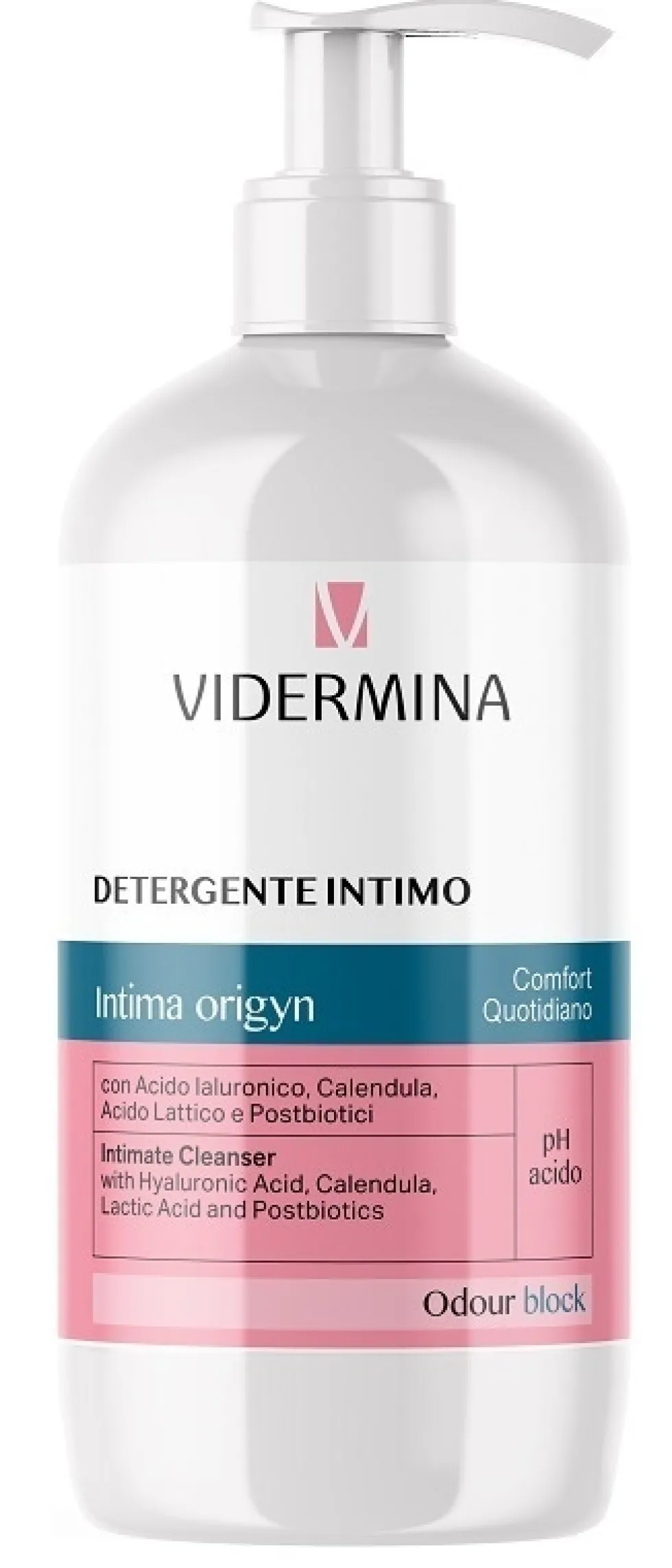 Vidermina Intima Origyn - Detergente intimo idratante per l'igiene quotidiana, 500 ml