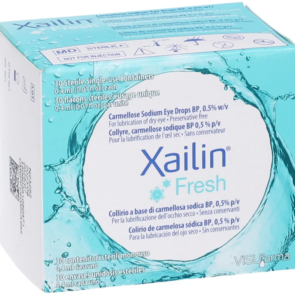 Visufarma Xailin Fresh collirio 30fl - Gocce per la secchezza oculare, 30 flaconcini da 0,4 ml