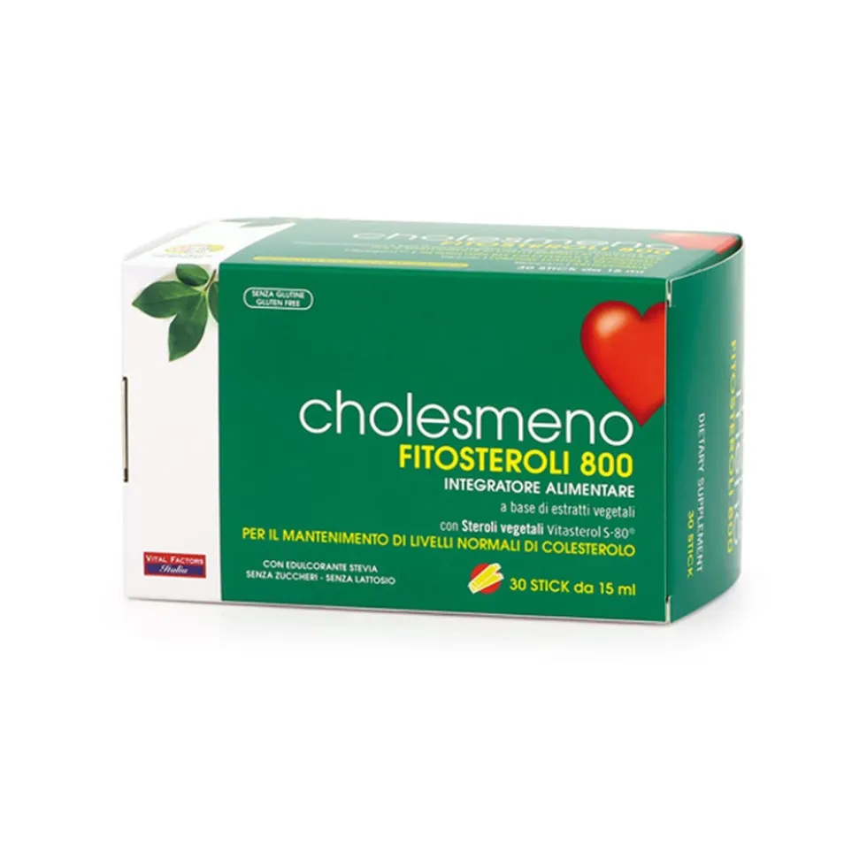 Vital Factors Choles Meno Fitosteroli 800 Integratore Colesterolo, 30 Stick