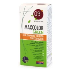 Vital Factors Max Color Green 09 Rosso Scuro - Colorante semipermanente per i capelli, kit da 90 ml