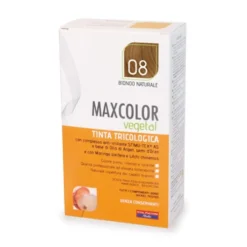 Vital Factors MaxColor Vegetal 08 Biondo Naturale - Tinta ipoallergenica per i capelli, 140 ml
