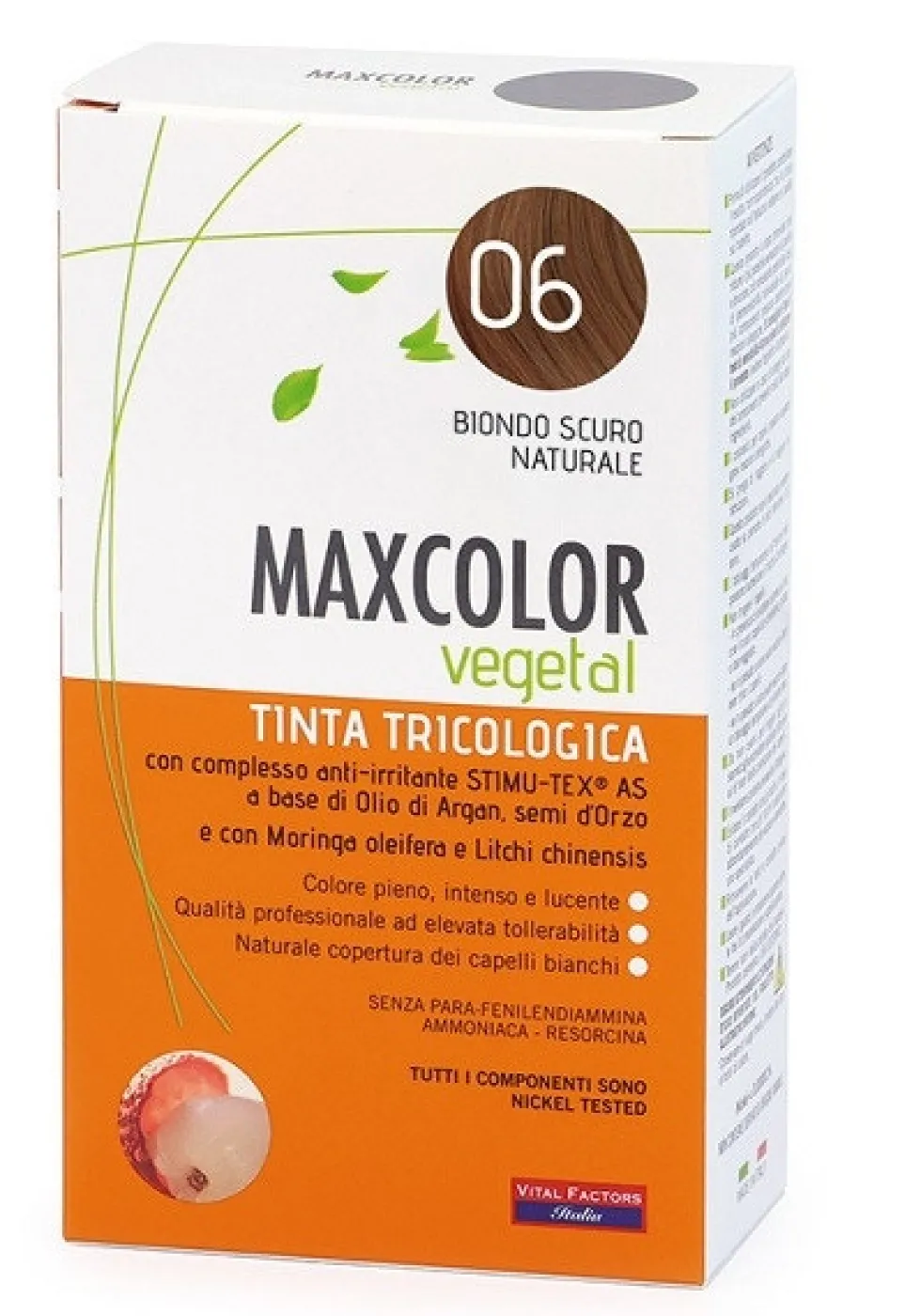 Vital Factors MaxColor Vegetal Tinta tricologica 06 biondo scuro naturale, 140 ml