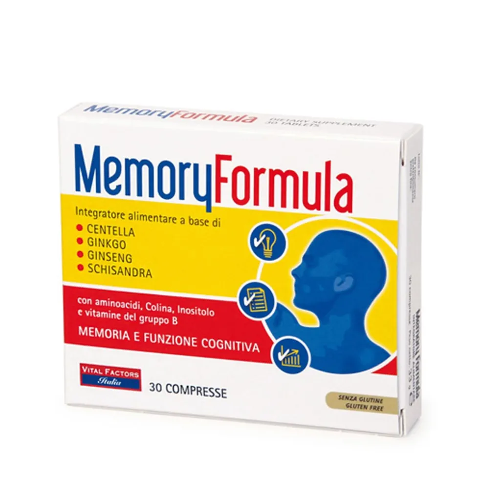 Vital Factors Memory Formula Integratore Alimentare per la Memoria, 30 Compresse