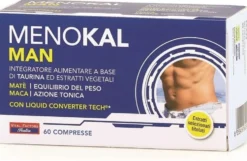 Vital Factors Menokal Man Integratore di Taurina Controllo Peso Corporeo Uomo, 60 Compresse