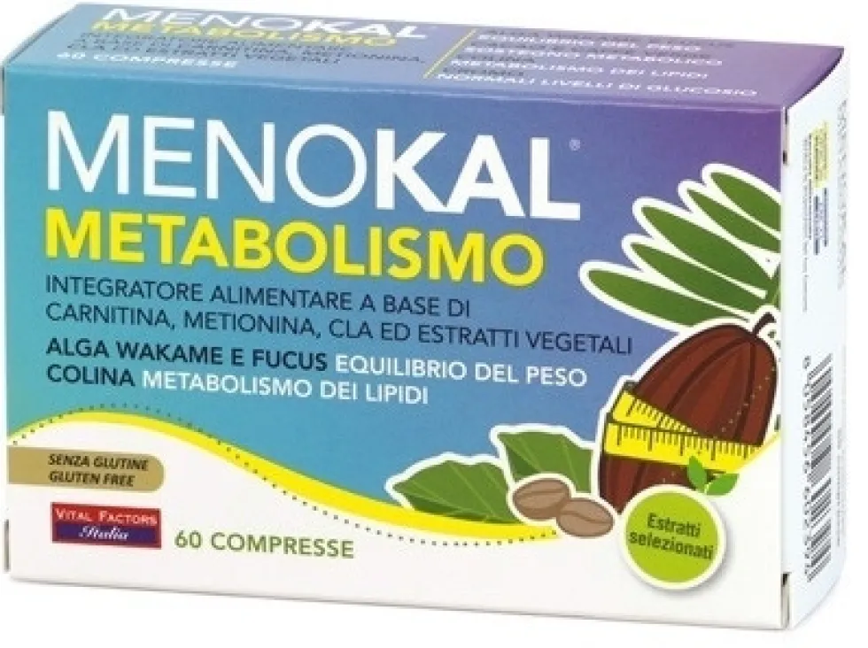 Vital Factors Menokal Metabolismo - Integratore alimentare per il metabolismo, 60 compresse
