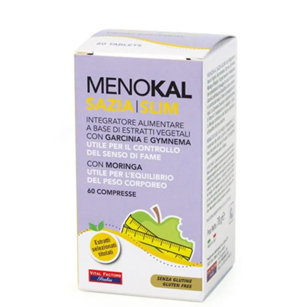 Vital Factors Menokal Sazia Slim - Integratore alimentare saziante e snellente, 60 compresse